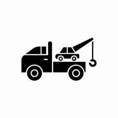 creative details Tow truck, Car towing icon vector illustration 