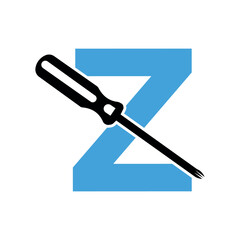 Electrical tools Logo combine with letter Z vector template