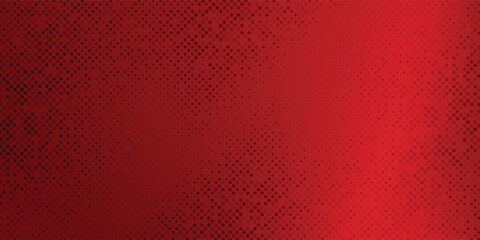 Red diagonal geometric shape with halftone. Modern fiber textured arts modern dotted