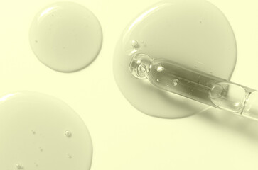 A sample of a moisturizing gel or serum for the skin. White background