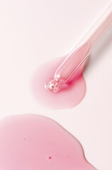 A sample of a moisturizing gel or serum for the skin. White background