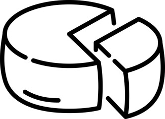 Pie chart icon - Editable Stroke SVG, fully scalable.