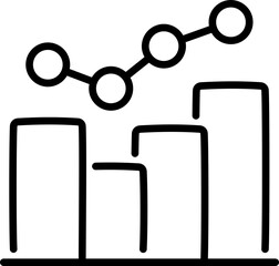 Chart graphic icon - Editable Stroke SVG, fully scalable.