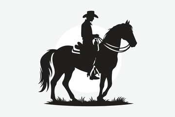 silhouette of horses and cowboy's in black