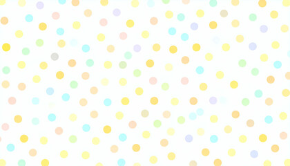 Pastel Polka Dot Seamless Pattern Soft, Colorful Background Texture
