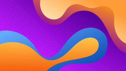 ABSTRACT BACKGROUND ELEGANT GRADIENT SMOOTH BLUE ORANGE PURPLE COLOR WITH HAND DRAWN ORGANIC SHAPES DESIGN VECTOR TEMPLATE GOOD FOR MODERN WEBSITE, WALLPAPER, COVER DESIGN 