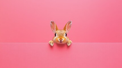 Cute bunny peeking