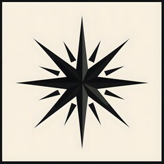 Obraz premium Black star shape design flat vector illustration for modern design projects