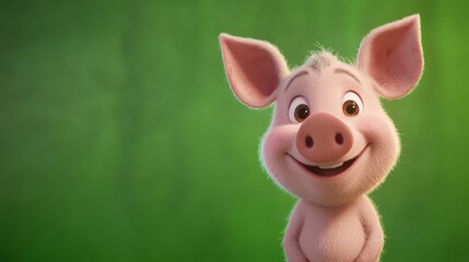 Cute cartoon pig