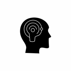 creative details Outline silhouette Listening liner icon vector illustration