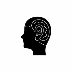 creative details Outline silhouette Listening liner icon vector illustration