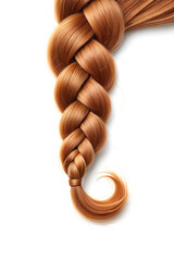 Women braid isolated on white background.