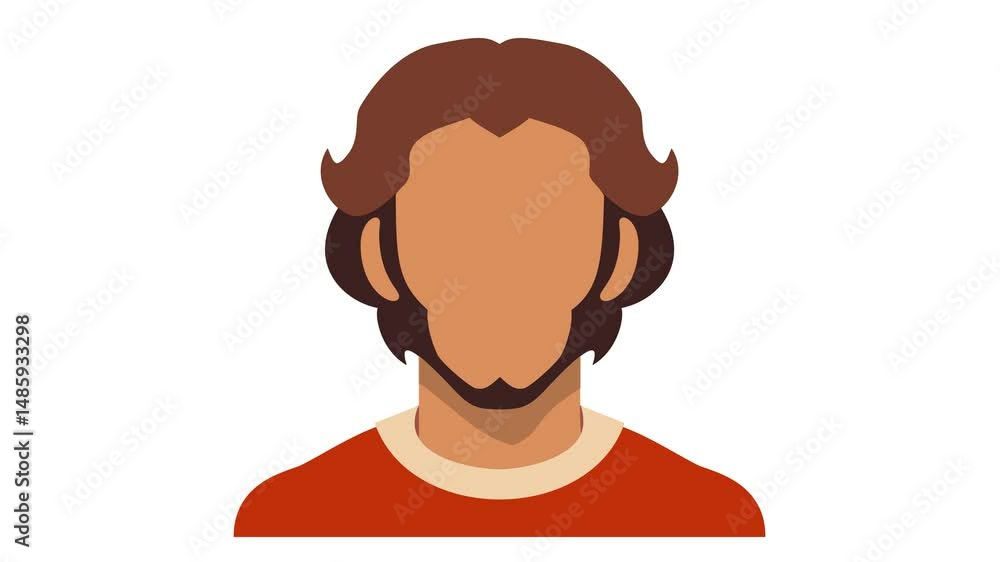 Poster user icon avatars animated morphing one into another loopable 4k animation with lumma matte and gree