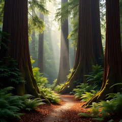 morning in the forest