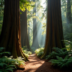 forest in the morning