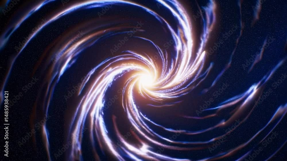 Aufkleber bright swirling galaxy creating a stunning vortex in outer space, showcasing glowing gases and twink