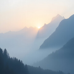sunrise over mountains