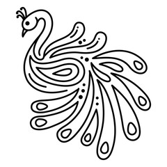 Swan rangoli design diwali illustration