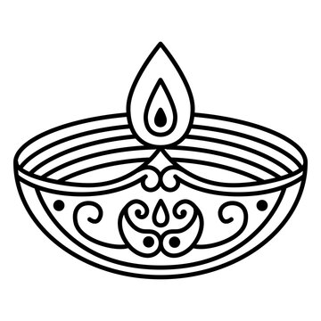 Diwali deepa flame illustration