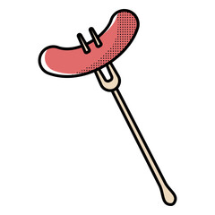 Icon forked sausage