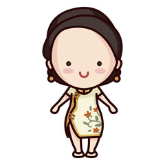 Cute modern chinese woman