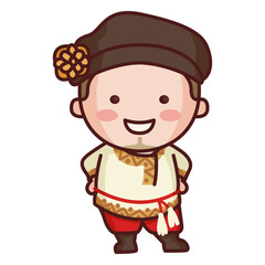 Cute russian traditional man
