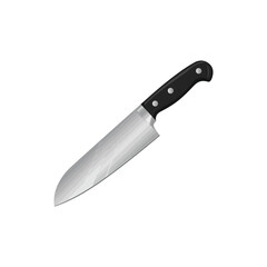 “Sharp Stainless Steel Chef’s Knife with Black Handle – Professional Kitchen Knife”