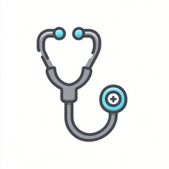 Medical Stethoscope Icon Healthcare Symbol Doctor s Tool Clinic Hospital Medical Equipment