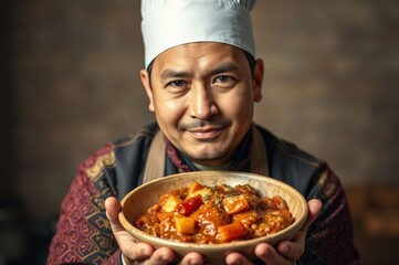 Kyrgyz Chef with Beshbarmak