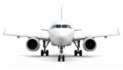 Naklejka premium White airplane 3d model over white background