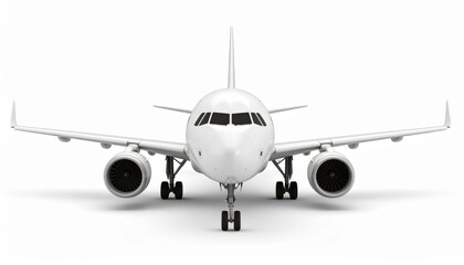 Fototapeta premium White airplane 3d model over white background