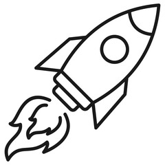 Rocket Outline Icon
