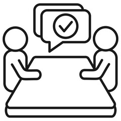 Negotiation Outline Icon
