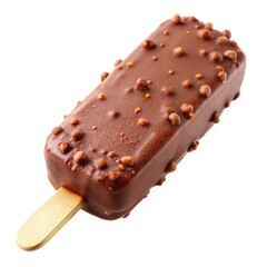 chocolate ice cream isolated white