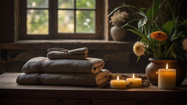 Kerzen und Heilsteine f&uuml;r Wellness, Meditation und Heilung