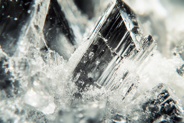 Macro view of lithium bromide powder revealing crystal structure Generative AI
