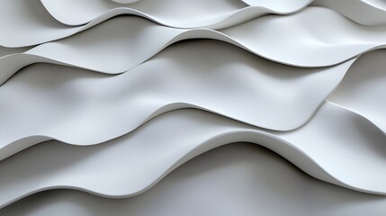 White Wave Abstract Background