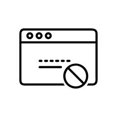 access denied page icon on transparent background for web and graphic design