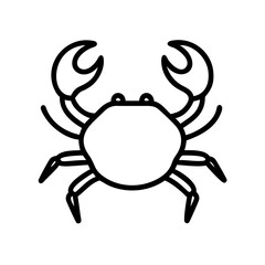 crab icon on transparent background for web and graphic design