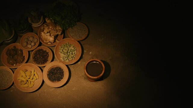 Traditional Ayurvedic Chai in Mud Pots 