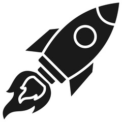 Rocket Glyph Icon