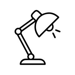 desk lamp icon on transparent background for web and graphic design
