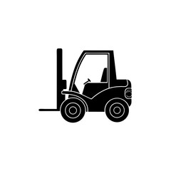 creative details Outline silhouette forklift truck icon vector illustration