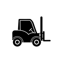 creative details Outline silhouette forklift truck icon vector illustration