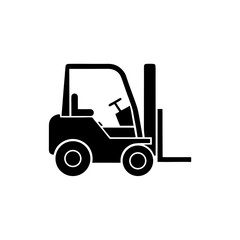 creative details Outline silhouette forklift truck icon vector illustration