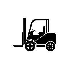 creative details Outline silhouette forklift truck icon vector illustration