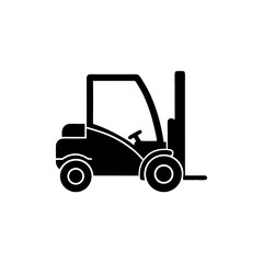 creative details Outline silhouette forklift truck icon vector illustration