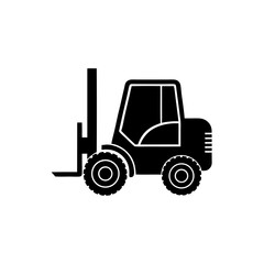 creative details Outline silhouette forklift truck icon vector illustration