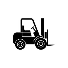 creative details Outline silhouette forklift truck icon vector illustration