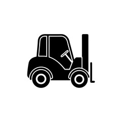 creative details Outline silhouette forklift truck icon vector illustration